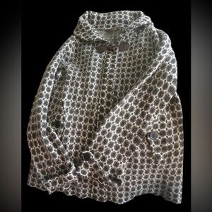 Heather B Acrylic and Wool Zippered Jacket